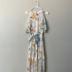 Calvin Klein White Floral Print Dress